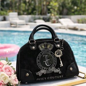 Juicy Couture Black Crest lover bowler Handbag